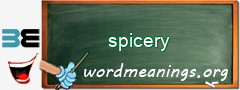 WordMeaning blackboard for spicery